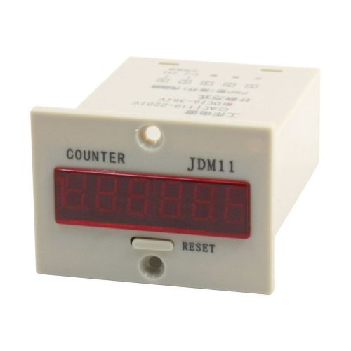 Dc 24v resettable 6-digits led display panel digital counter jdm11-6h for sale