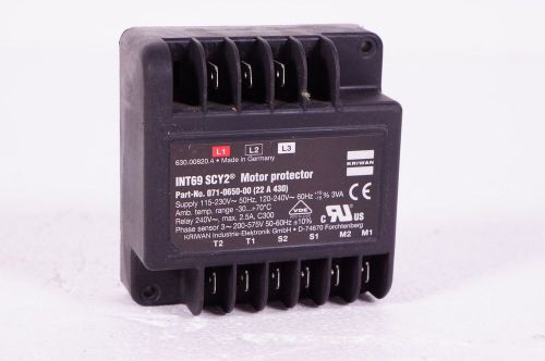 Kriwan INT69 SCY2 Motor Protector, MPN: 071-0650-00, supply 115-230VAC