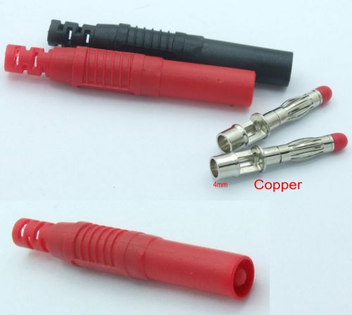 2 PCS Copper HV 4MM Banana Plug for Multimeter BINDING POST Instruments Probes