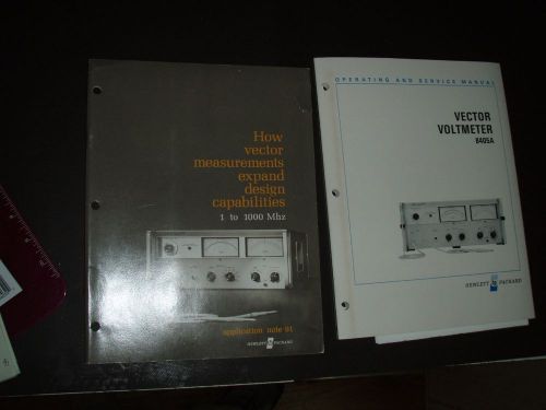 HP 8405A Vector Voltmeter   Operating  and Service Manual Plus Tech Note