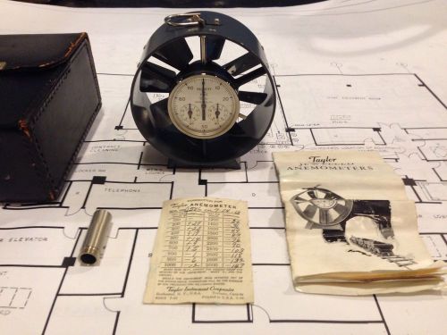 Vintage anemometer plus case &amp; documents for sale