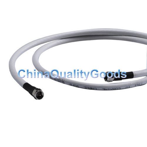 F-Male to F male plug Low Loss CaTV Coaxial Patch Cable White RG6 1m