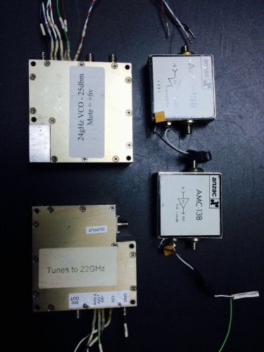 22 Ghz Tuner  (-12, 6,+12 V), 24 Ghz VCO at -25dBm, And 2 Anzac Amc138 Amplifier