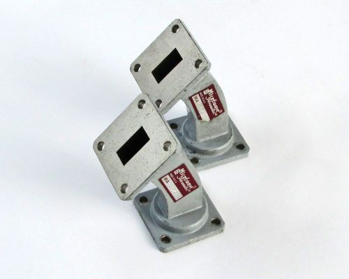 (2) microwave associates ma824 waveguide 45° bend - wr-62, 12.4-18 ghz for sale