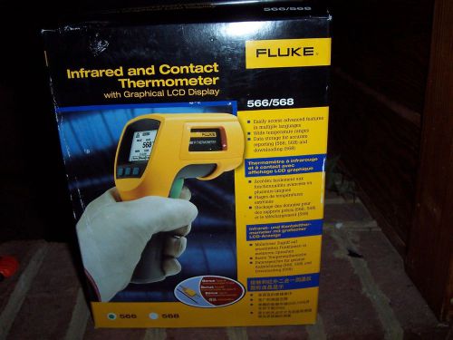 New fluke 566 infrared and contact thermometer for sale