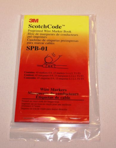 3m scotchcode spb-01 preprinted wire marker book new in package for sale
