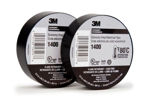 1400-3/4x60ft -- 3m(tm) economy vinyl electrical tape 1400 -- pack of 10 rolls for sale