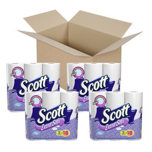 Scott Extra Soft Double Roll Tissue, 9 Count (Pack of 4), Free Shipping