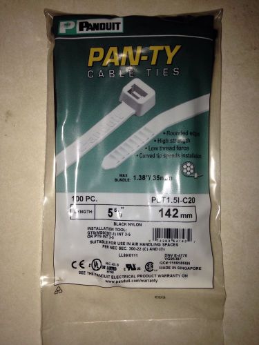 Panduit Cable Tie PLT1-5I-C20 5 5/8&#034;L 100ct NIB.