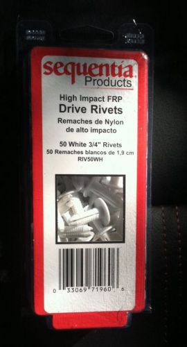 50 (1 Package) Sequentia RIV50WH F.R.P. Drive Rivet 3/4&#034; WHT FRP RIVETS
