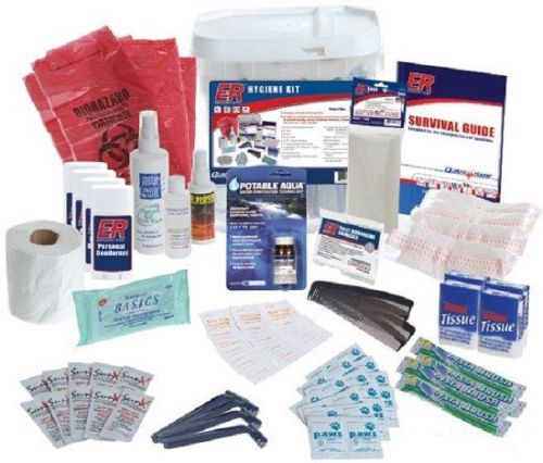 New Quake Kare Fully Stocked 4 Person Ultimate Deluxe Hygiene Kit