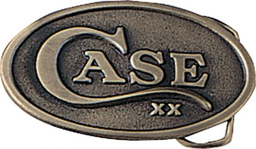Case 934 oval belt buckle brass construction w/ embossed case xx logo shield 3 for sale