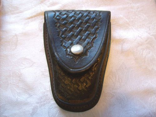 Vintage Handcuff Case-Basket Weave Design- Bucheimer-Clark
