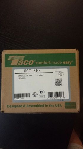 TACO 007-SF5- STAINLESS STEEL CARTRIDGE CIRCULATOR PUMP WITH FLOW CHEC