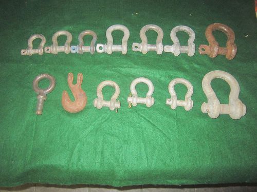 CLEVIS ASSORTMENT LARGE AND SMALL LOT OF 12 WITH EXTRAS