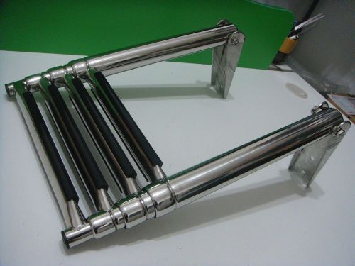 New-4 step over platform stainless steel telescoping boat ladder swim step for sale