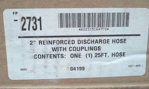 2&#034; x 25&#039; reinforced water discharge hose flotec fp2731 new in box for sale