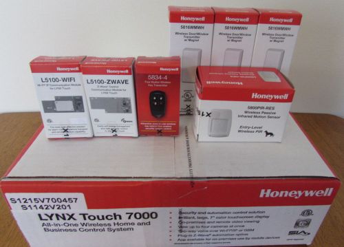 Honeywell Lynx Touch L7000 5816WMWH 5800PIR-RES 5834-4 L5100-WIFI ZWAVE + more