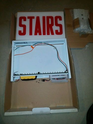 ACUITY LITHONIA LXC W 1 RW EL CH2 M4 Stairs Sign,5.0W,Red,1 Face
