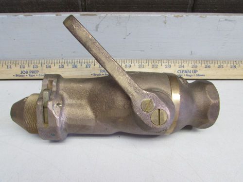 Akron 1-1/2&#034; brass fog nozzle coast guard/navy fire w/ hv16 tip new no box m/o!! for sale