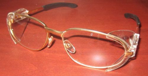 CREWS R2110 Safety Glasses with brass frames, Duramass Scratch Resistant, Clear