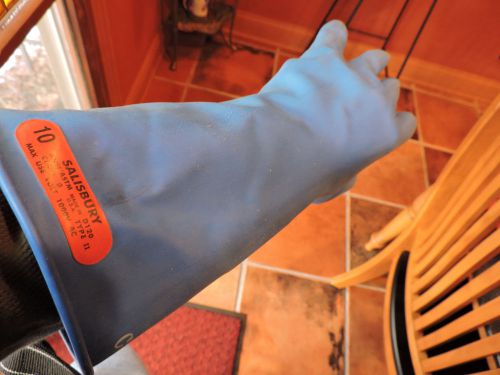 Salisbury  electrical gloves, size 10 0 1000w blue for sale