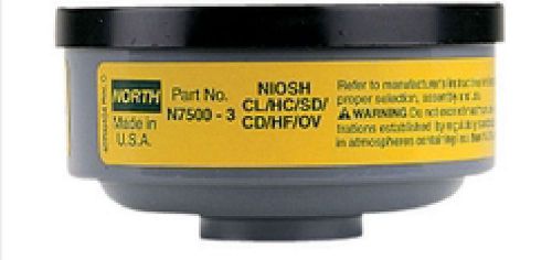 Qty (20) NORTH BY HONEYWELL N7500-3  Gas &amp; Vapor Respirator Cartridge  NEW