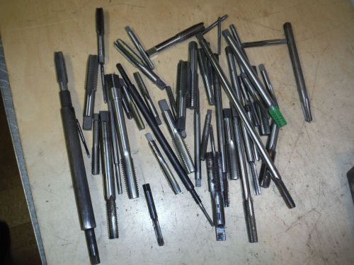 Pile of machinist metal threading taps trw vermont hanson standard metric for sale