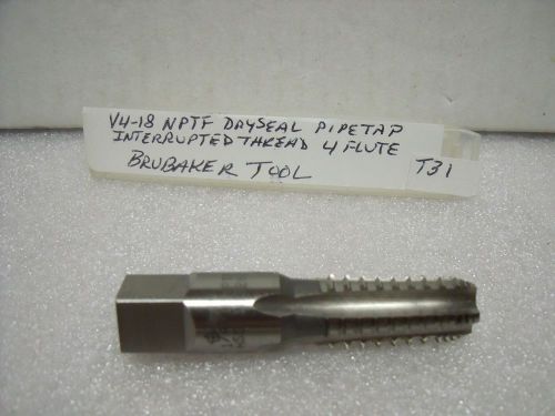 1/4”-18 NPTF DRYSEAL 4 flute Pipe Tap Interrupted Brubaker Tool HSS USA - T31