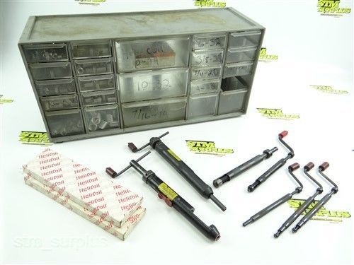 ASSORTED LOT OF HELI-COILS TAPS, INSERTING TOOLS, REPAIR KIT