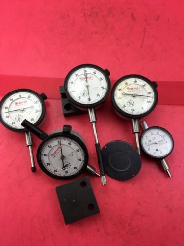 Dial test indicators, starrett &amp; mitutoyo, box lot of &#034;as is&#034; + parts, nr! for sale