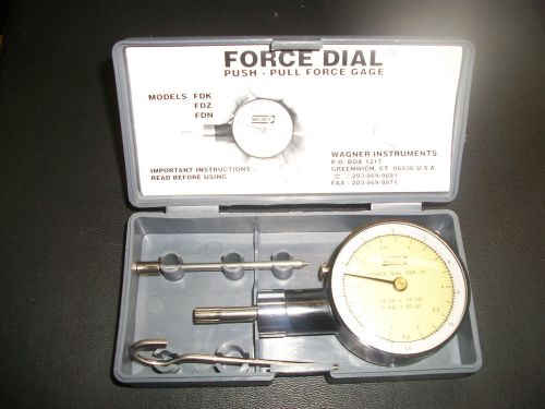 1-WAGNER INSTRUMENTS FORCE DIAL PUSH-PULL FORCE GAGE FDK 10 MADE IN ITALY NEW