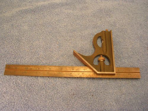 Vintage Lufkin Rule Co. No. 2504 Combination Square &amp; 12 Inch Rule - USA NR!