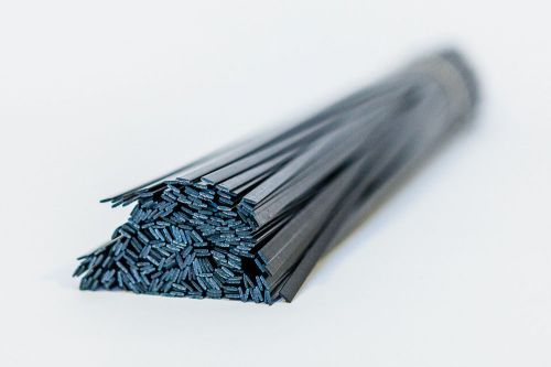 Pc/pbt (xenoy) plastic welding rods (8mm) flat strips black 30pcs for sale