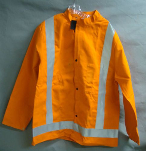 Steel grip  flame resistant orange safety/welding jacket size large for sale