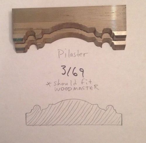 Lot 3169 Pilaster WOODMASTER  Weinig/WKW  Corrugated Knives Shaper Moulder