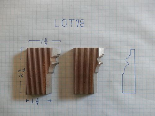 Lot 078 - Casement Moulding Knives- Corrugated Shaper Moulder Steel