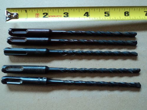 Lot of 5 Black&amp;Decker/Bosh 1/4&#034; Concrete/Masonry Drill Bits, SDS Plus Germany