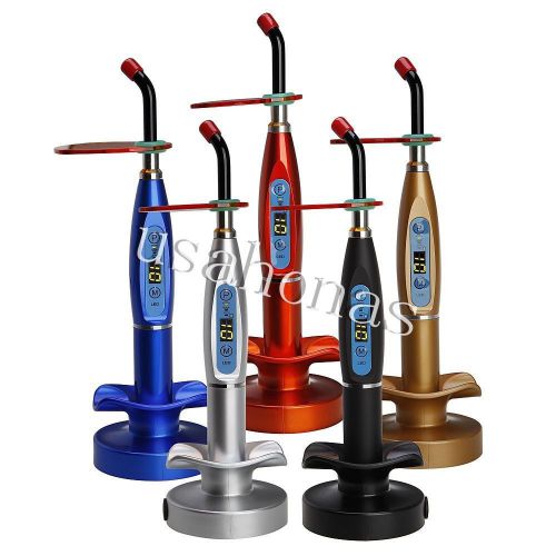 5pcs dental 5w wireless cordless led curing light lamp 1500mw 5 colors for sale