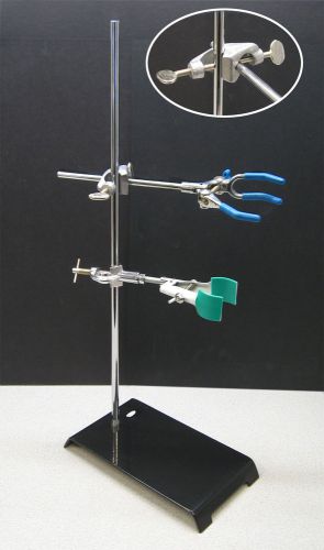 Nc-12844  lab stand kit / 3 finger clamp, buret clamp and clamp holder brand new for sale