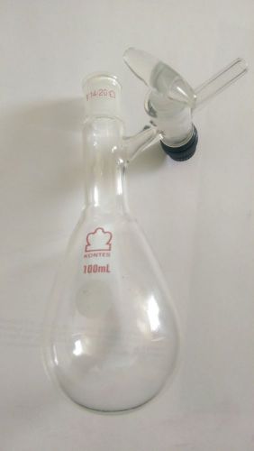 Kontes 100mL Schlenk Kjeldahl Reaction Flask, Glass Stopcock, 14/20