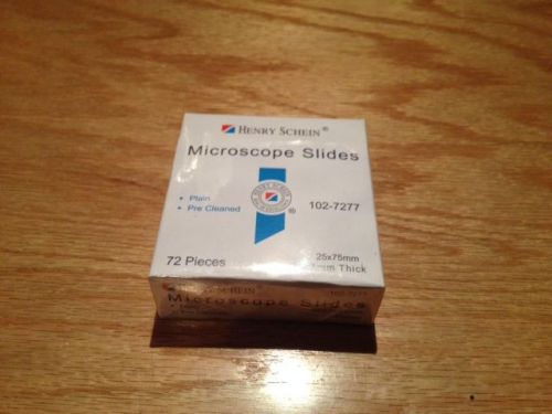 (Box of 72) HENRY SCHEIN MICROSCOPE SLIDES 102-7277 Free ship each add purchased