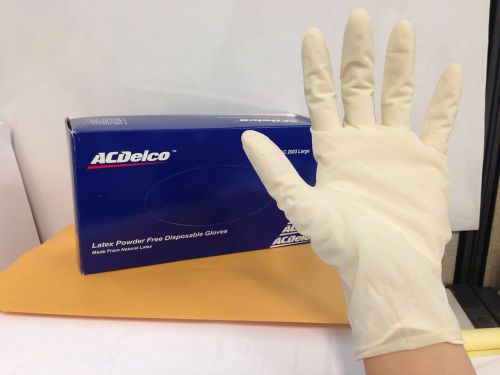 Factory Sealed case of AcDelco Latex Powder Free disposable Gloves