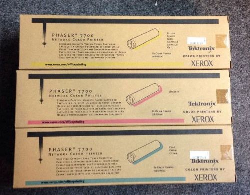 Xerox Phaser 7700 set of 3 CYAN MAGENTA YELLOW 016187900 016188000 01618810 NIB