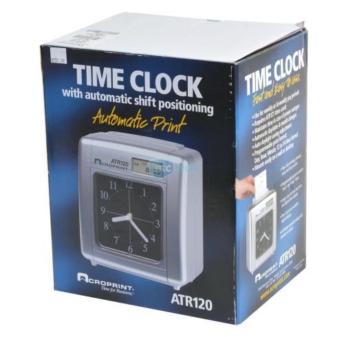 Acroprint ATR120 Electronic Time Clock Wall Mountable Automatic Print