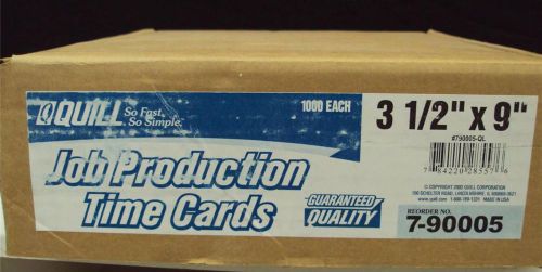 NEW BOX OF 1000 QUILL JOB PRODUCTION CARDS 3-1/2 IN X 9 IN