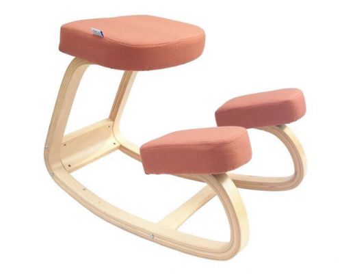 Ergonomic Kneeling Chair Comfortable Posture Rock Adjustable Burnt Orange Office