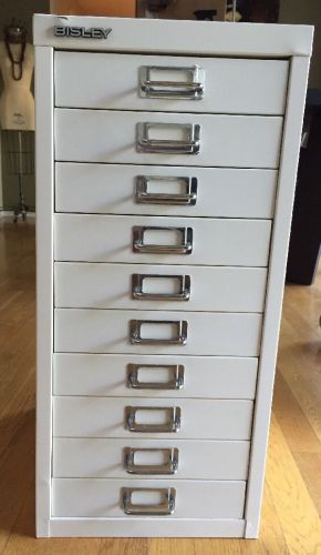 Bisley 10-Drawer White Storage/ Collection Cabinet Perfect For Office