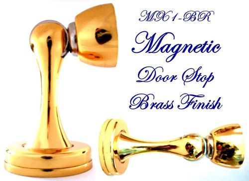 Designer brass finish *magnetic* door stop / holder ~ heavy commercial quality for sale