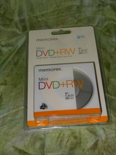 Memorex mini DVD+RW 3Pk 4X 1.4 GB 30 min